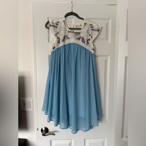 Blue dress with sequins